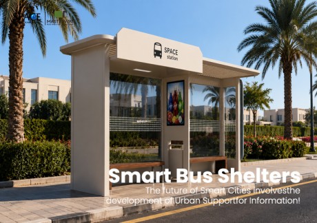 Modern Bus Shelter with Advertising Display | MASTERWAY-MO177