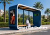 Modular Bus Shelter with Advertising Light Box and LED Display | MASTERWAY-MO178 Modular Bus Shelter with Advertising Light Box and LED Display | MASTERWAY-MO178