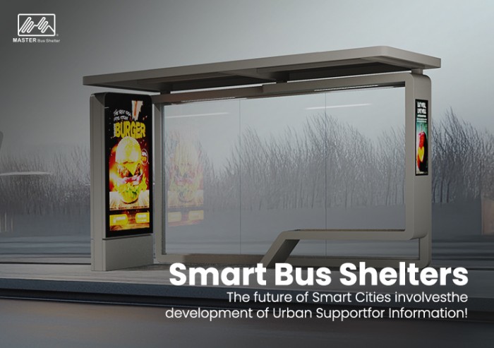 Outdoor Bus Shelter Light Box with Seating and Backlit Advertising Panel Outdoor Bus Shelter Light Box with Seating and Backlit Advertising Panel