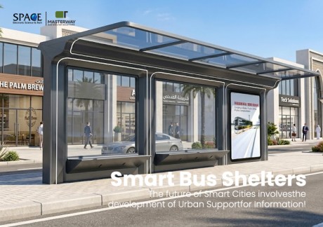 Modern Modular Bus Shelter with Glass Canopy and Advertising Light Box | Masterway