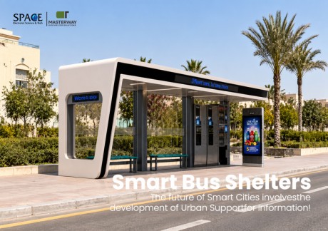 Smart Bus Shelter with Vending Machines and Digital Signage | Masterway