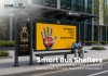 Modern Advertising Bus Shelter with Large Billboard Panel and Side Light Box Modern Advertising Bus Shelter with Large Billboard Panel and Side Light Box
