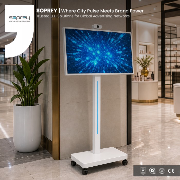 32 Inch Indoor Rotatable LCD Poster Screen Floor Standing Digital Signage Display for Retail Advertising