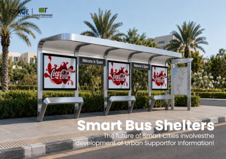 Modular Bus Shelter with LED Display and Advertising Light Box | Masterway
