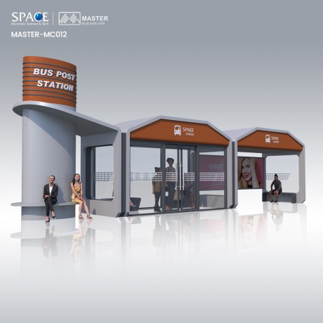 Fine Design Smart Urban Modern AC Bus Shelter for Sale