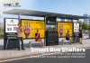 Modern Advertising Bus Shelter with Double Light Boxes and Bus Stop Signs