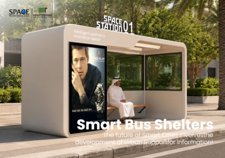 Enclosed Bus Shelter with Digital Advertising Display | Masterway