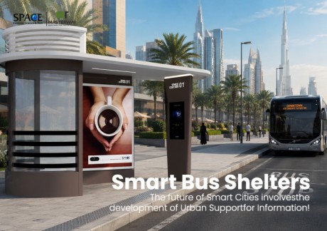 Modern Smart Bus Shelter with Advertising Displays | MASTERWAY