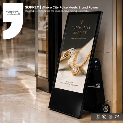 43 Inch Indoor LCD Advertising Display Portable Digital Signage Poster Screen for Retail Advertising