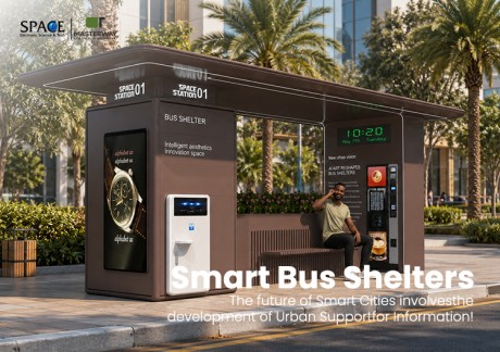 Smart Bus Shelter with Vending Machine and Digital Advertising Display | Masterway