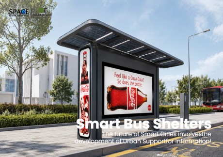 Solar Bus Shelter with Advertising Light Box | Masterway