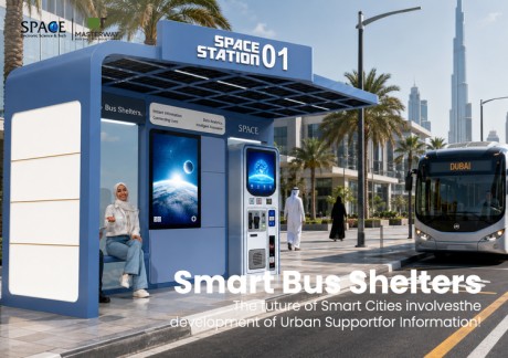 Solar Smart Bus Shelter with Digital Display | MASTERWAY