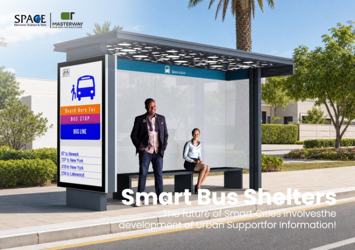 Decorative Canopy Bus Shelter with Route Display