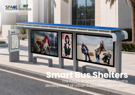 Solar Advertising Bus Shelter with Multiple Light Box Displays | Masterway