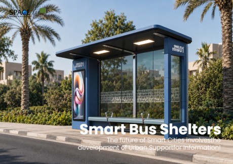 Modular Bus Shelter with Advertising Light Box