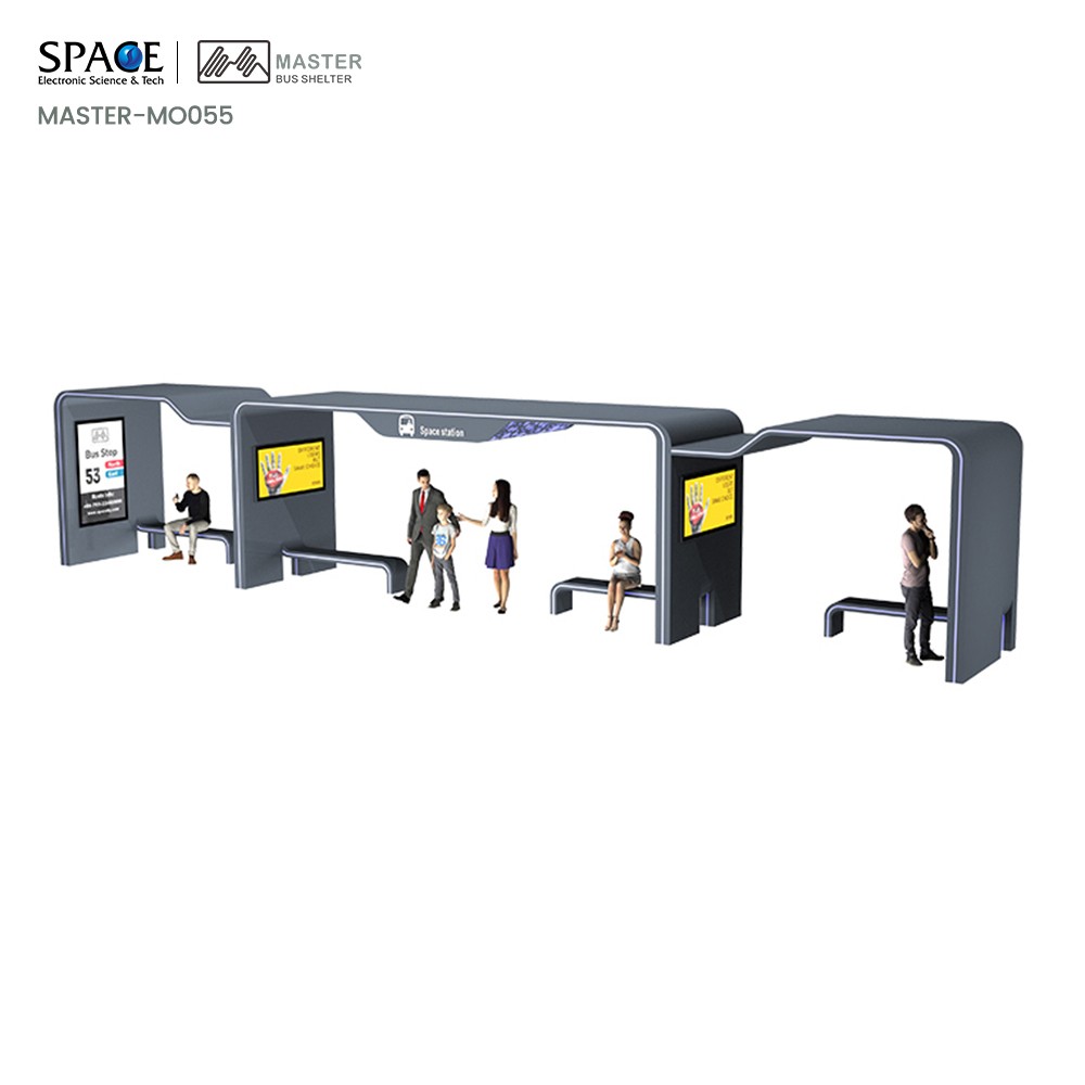 Rotating Stops Rotating School Bus Stop Advertising Boards Bus Shelter-Open Type-bus ...