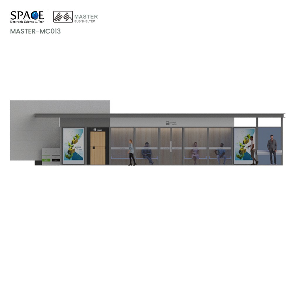Close Type Bus Stop Shelter Advertising LED Display Kiosk Bus Shelter ...